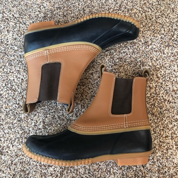Lands' End Black and Tan Winter & Rain Boots - New No Box - Picture 6 of 9